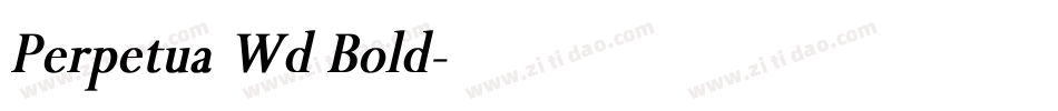 Perpetua Wd Bold字体转换